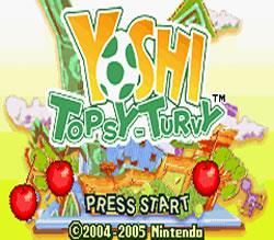 Yoshi Topsy Turvy title screen