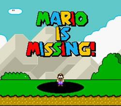 Mario is Missing titlescreen SNES version